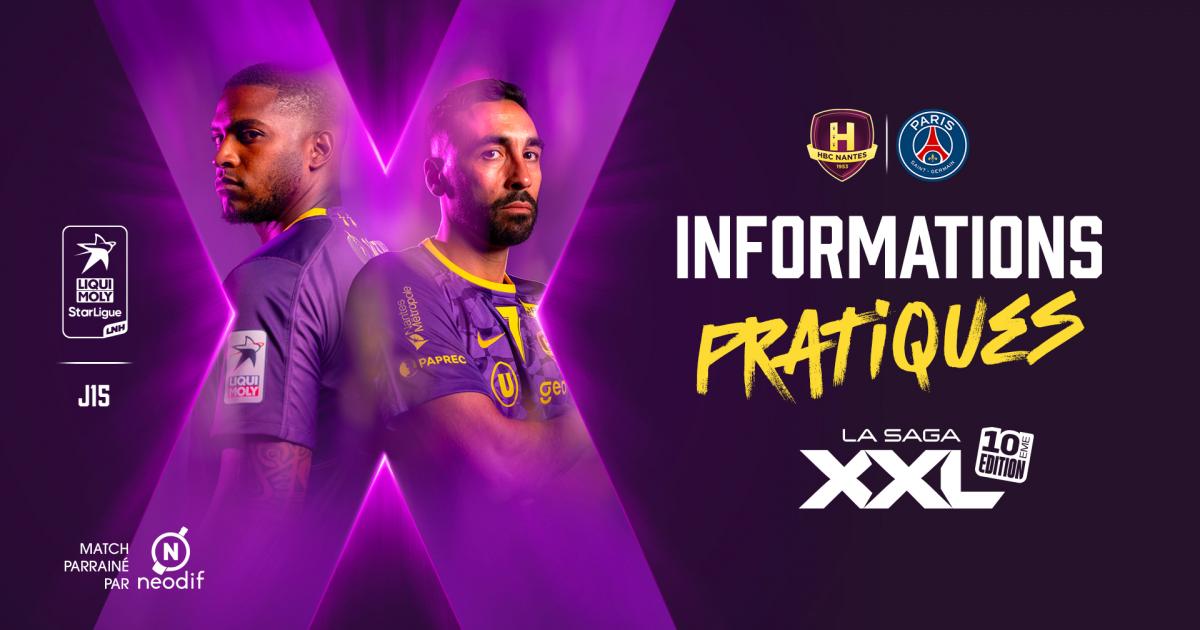 Informations utiles (Neodif XXL) : HBC Nantes / PSG Handball