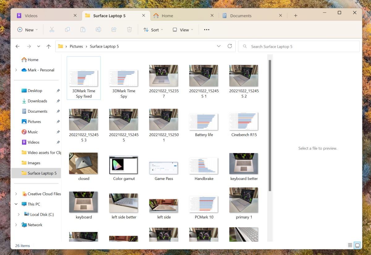 Explorateur de fichiers à onglets dans Windows 11