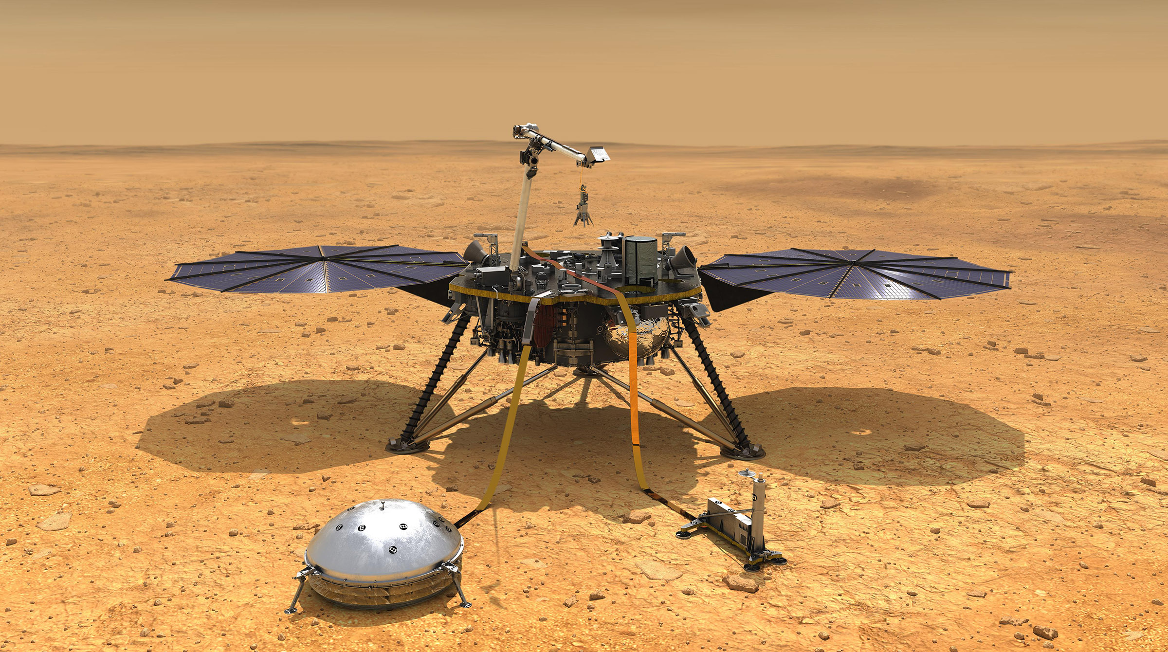 Illustration du rover Mars Insight