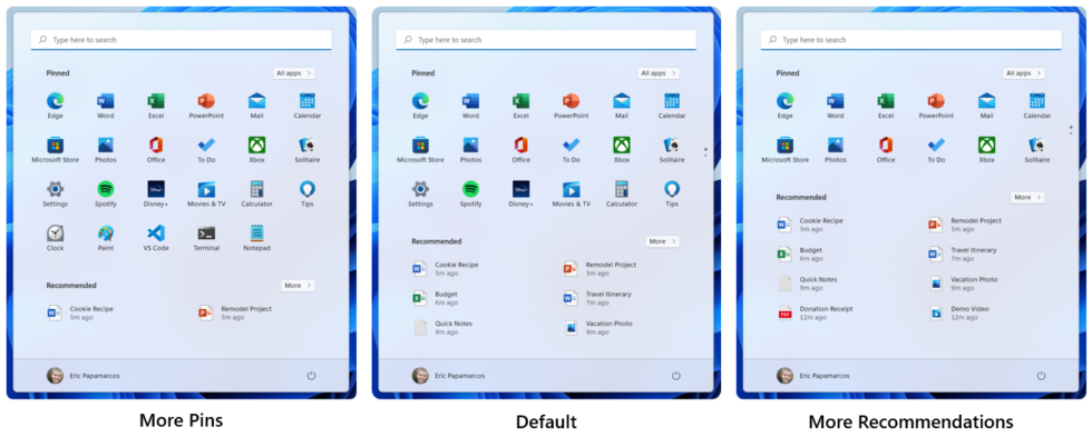Options d'affichage de la liste