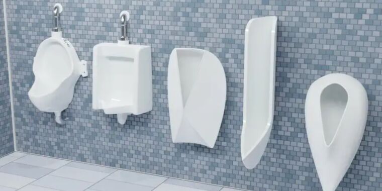 Quel est le meilleur design pour un urinoir sans éclaboussures ?  La physique a la réponse maintenant