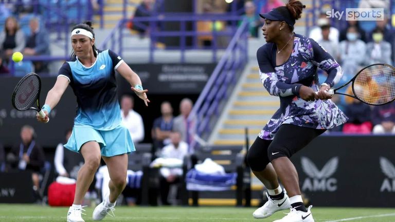 Après près d'un an d'absence pour cause de blessure, Serena Williams a exprimé sa joie d'être de retour sur le terrain à Eastbourne avec son double partenaire Jabeur.