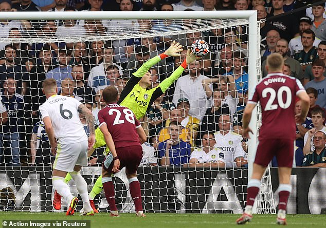 Meslier, 21 ans, a réalisé plus d'arrêts que tout autre gardien de but de Premier League cette saison jusqu'à présent