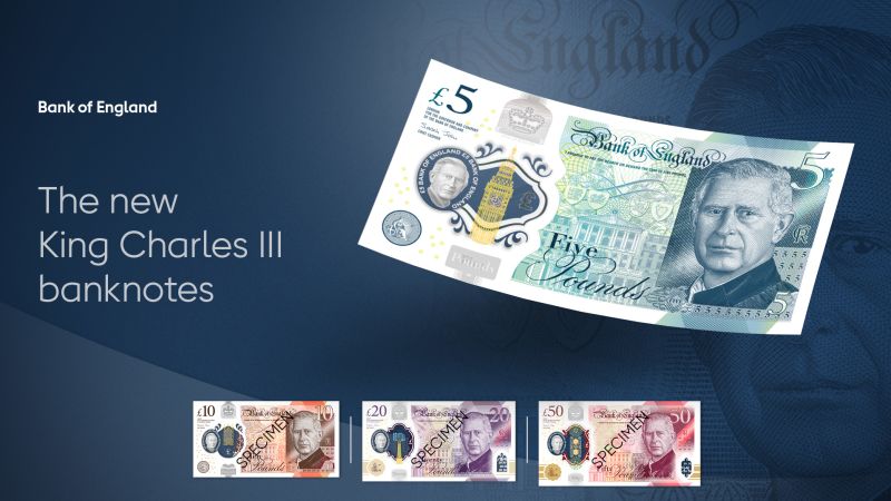 Des images des billets de banque du roi Charles III révélées pour la première fois Des images des billets de banque du roi Charles III révélées pour la première fois