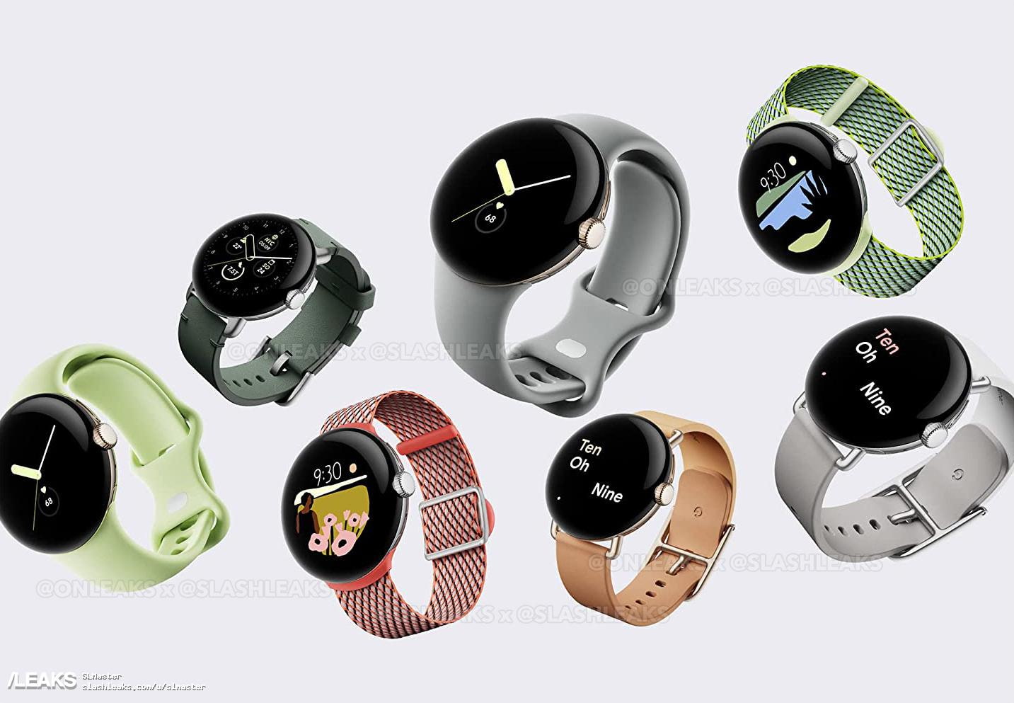 Les images de Pixel Watch qui ont fui montrent des conceptions de bracelet, des cadrans de montre et l&rsquo;intégration de Fitbit