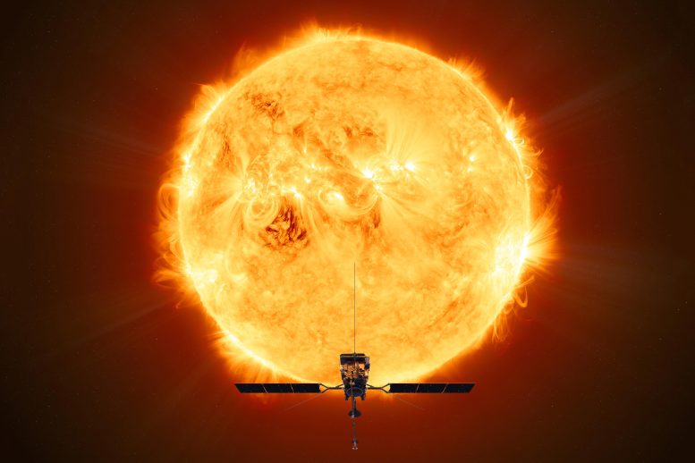 Solar Orbiter de l'ESA face au Soleil