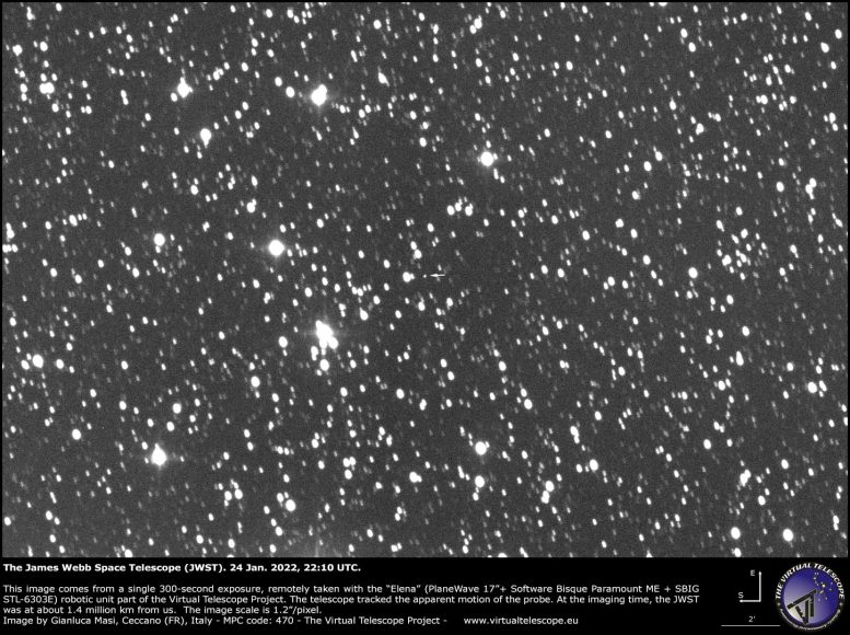 Télescope spatial James Webb depuis la Terre